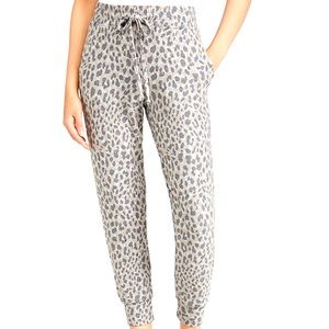 Sundry leopard jogger in heather grey
